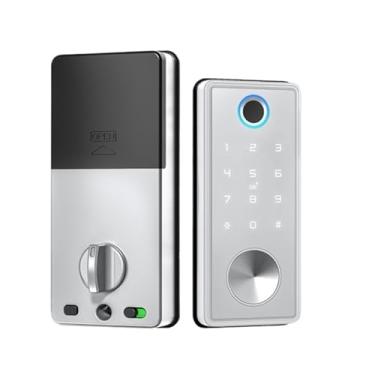 Imagem de Fechadura inteligente de fechadura, porta frontal de entrada, aplicativo tuya, wi-fi, teclado de impressão digital sem chave, bloqueio digital bluetooth para casa, apartamento(Ttlock app-01)