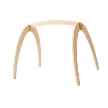 Imagem de YIJU Quadro de brinquedo de madeira para bebês, barra de suspensão, quadro de ginástica para recém-nascidos, presente de exploração sensorial para meninos