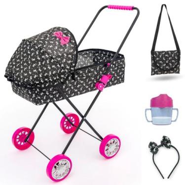 Imagem de Carrinho de Boneca Veneza 79 CM ALT Bebe Reborn Milan Luxo - SAG TOYS,