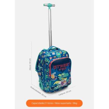 Imagem de Mochila Escolar  Rodinha Dragão Street Puket