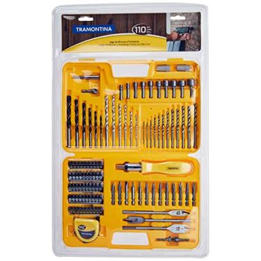 Imagem de Tramontina 43145110, Maleta Plástica com com Brocas e Ponteira Contendo 110 Peças, Amarelo