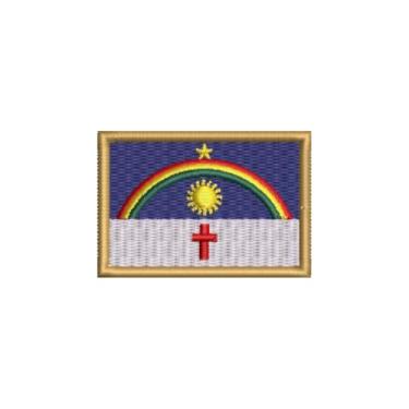 Imagem de BE0420-031 Bandeira Pernambuco Patch Bordado 3,8×2,5cm (D-Arquivo Matriz para bordar.)
