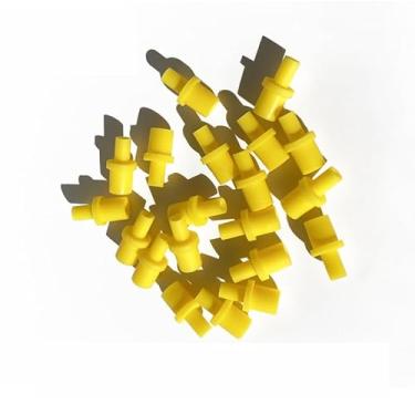 Imagem de ThtRht Kit de limpeza de cabeçote de impressão, conector de bocal de seringa, conversor de 4 mm, adaptador de borracha amarela para Epson Ecotank HP Brother, impressora jato de tinta, solução de