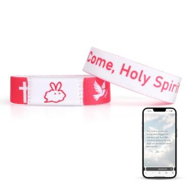 Imagem de Pulseiras de versículo bíblico diário cristão: escaneie pulseira cristã de escritura vestível para homens e mulheres - pulseiras evangélicas de oração de fé pulseira de versículo bíblico diário