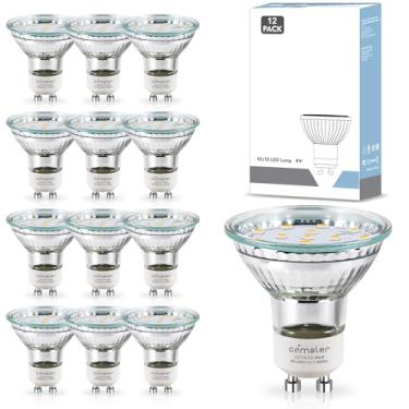 Imagem de comzler Lâmpada Led Gu10 Regulável, Equivalente A Halogênio Gu10 De 50 W, Luz Natural De 4000 K, Lâmpada De Substituição Gu10 Para Iluminação De Trilhos, Lâmpada Led Mr16 Gu10 4 W, Ângulo De Feixe D