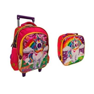 Imagem de Kit Mochila 2 Rodinhas E Lancheira Escolar Uni Lovers-Feminino