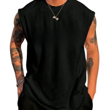 Imagem de Camiseta Oversized masculina Lisa Academia treino 100% Algodão - Stree