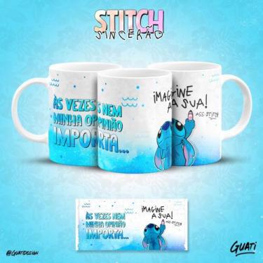 Imagem de Caneca do Stitch Sincero frases que toda pessoa irônica tem! - Pammy S