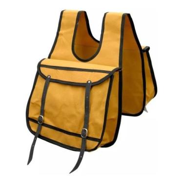 Imagem de Alforge De Sela Arreio Trabalho Passeio De Lona Grossa - Selaria Forte