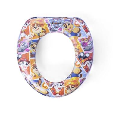 Imagem de Assento Redutor De Vaso Adaptador Bebe Acolchoado Treinamento Desfralde Patrulha Canina Suporte Vaso Sanitário Infantil (Colorido)