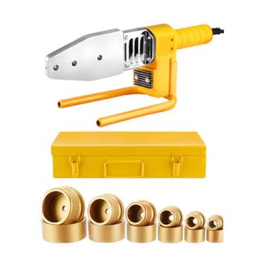 Imagem de HYZHANHONG Máquina de fusão a quente de solda de tubo de plástico com 6 cabeças de matriz 20-63mm máquina de fusão quente de tubo de água adequada (800W)