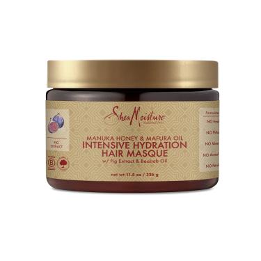 Imagem de Máscara de Hidratação Intensiva para Cabelos Cacheados Shea Moisture com Mel de Manuka e Óleo de Mafura 326g