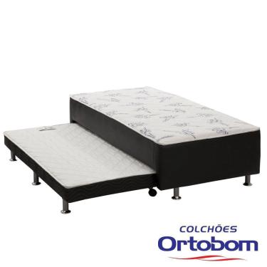 Imagem de Cama Box Conjugada Solteiro Cori Vaz Com Auxiliar Ortobom