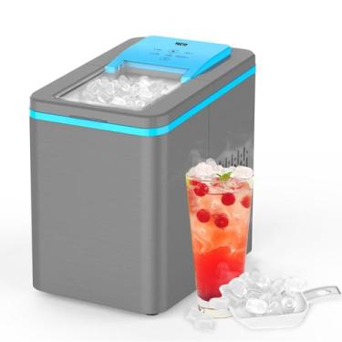 Imagem de Máquina de Gelo Portátil VECYS - 26lbs/24h - 1.8L - Cinza/Azul
