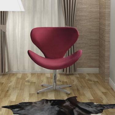 Imagem de Poltrona Isis Cadeira Giratória Pés de Metal Decoração, Sala, Escritório, Recepção
