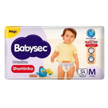 Imagem de Fralda Babysec Galinha Pintadinha Shortinho Mega M 34 Unid