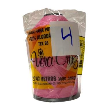Imagem de Linha CCfios Vera Cruz Fio 04 de 3000 Jardas 100% Algodão Tex 111 Para Pipas (Rosa)