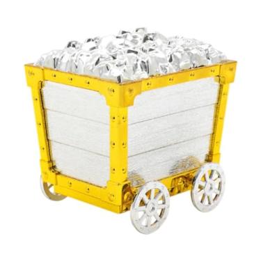 Imagem de Wswqop O ornamento de carrinho de minas abrestas fotos de fotos de brinquedos para carrinho para o festival, Ouro Prata