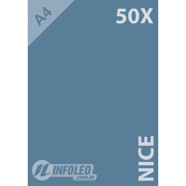 Imagem de 50 Folhas Papel Color Plus Nice (Azul Acinzentado) A4 180g