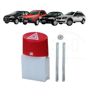 Imagem de Botão Pisca Alerta  Acomp 2 Molas Disco  Palio Strada Siena