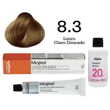 Imagem de Coloração Majirel 8.3 Louro Claro Dourado + Emulsão Oxi 20 Vol. 75ml  