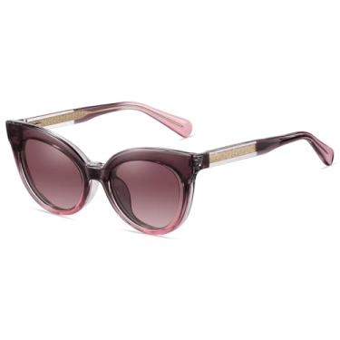 Imagem de Óculos de sol magnéticos polarizados retrô Tr90 Uv400 Clip On Cat Eye Óculos de sol, Cinza, roxo, rosa