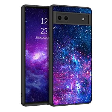 Imagem de BENTOBEN Capa para Pixel 6a, capa fina que brilha no escuro híbrida rígida de policarbonato TPU macio protetor contra quedas para meninas mulheres meninos homens capa para celular Google Pixel 6a 6,1 polegadas, Nebula/Galaxy