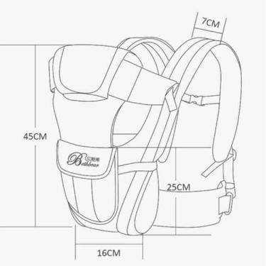 Imagem de Canguru Ergonomico Bebe Carregador Passeio Conforto Mae 15kg - Mila To