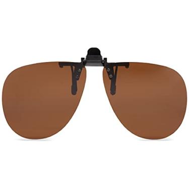 Imagem de Fisherman Eyewear Óculos de sol 8FCO Clip On Original Aviator armação preta polarizada (lente marrom)