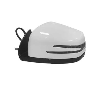 Imagem de Espelho retrovisor elétrico para carro, conjunto de espelho lateral para porta, preto 1668100164 1668100264 compatível com Mercedes Benz W164 X164 ML GL Cl 2005-2011(White Left)