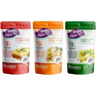 Imagem de Kit 3 Konjac Massa Longa: Fettuccine, Lasanha, Penne