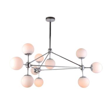 Imagem de Pendente Maze Ø110x86cm - Cromado E Bolas Vidro Leitoso