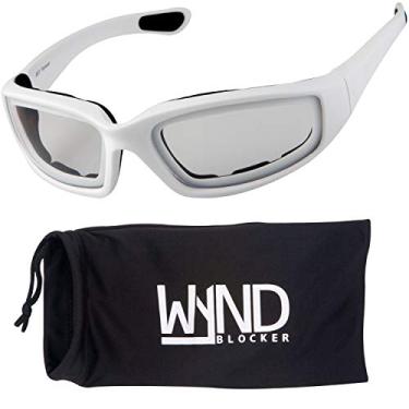 Imagem de Óculos de sol WYND Blocker para motocicleta e ciclismo resistente ao vento esportivo, Branco, Regular