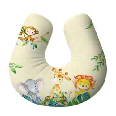 Imagem de Almofada de Amamentação Ergonômica para Bebê e Mamãe Antialérgica – Suporte para Amamentar com Conforto – Safari 01