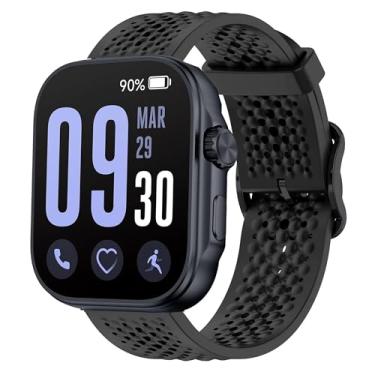 Imagem de Pulseiras para relógios inteligentes GTX12, GTX13, pulseira de silicone projetada mais recente de 22 mm com fivela de metal compatível com Fitpolo GTX12, ENOMIR GTX12, Tensky GTX12, uaue T60, QXQ T60,