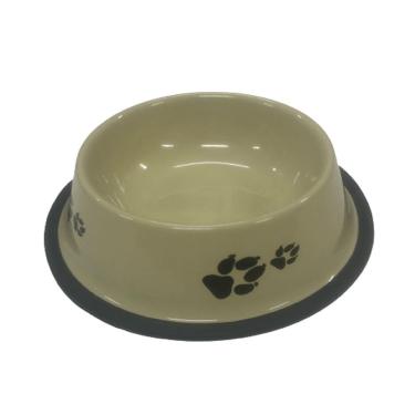 Imagem de Comedouro E Bebedouro Estampado Aço Inoxidável Meu Pet Verde