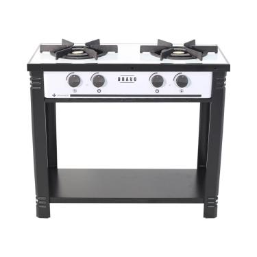 Imagem de Fogão Industrial Esmaltado Baixa Pressão Gás Bravo 2 Bocas Br2b Br - Venâncio Branco Branco