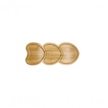 Imagem de Petisqueira Em Bambu Coração Com 3 Divisórias Cx096 - Casita