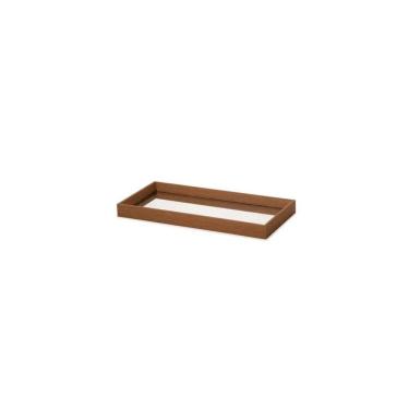 Imagem de Bandeja Retangular Em Mdf E Espelho 38,5x18,3x3,3cm 15673 - Mart