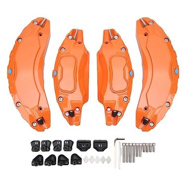 Imagem de 4 peças 2017-2023 tampas de pinça de carro de liga de alumínio 18/48.3 cm encaixe 235/45 R18 235/40 R19 (laranja)