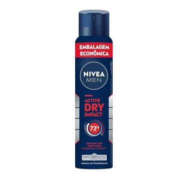 Imagem de NIVEA MEN Desodorante Antitranspirante Aerossol Dry Impact 200ml - Alta proteção eficaz de 72 horas contra suor e mau odor, 2x mais ativos antitranspirantes e frescor o dia todo