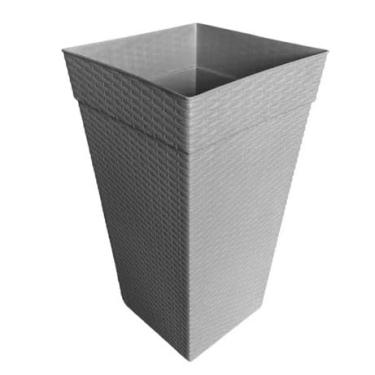 Imagem de Vaso Grande Coluna Quadrado Para Flores E Plantas 28l Marmorizado