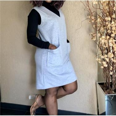 Imagem de Jardineira e blusa Luana - Latiuns, Cinza, GG