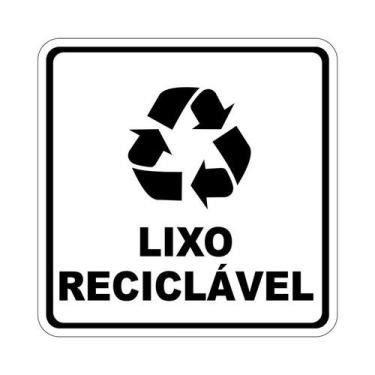 Imagem de Adesivo Lixo Reciclável 1 Unidade 15cmx15cm - Teu Adesivo, Transparent