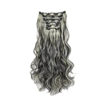 Imagem de Loira Preta 24 Polegadas Longas Extensões De Cabelo Sintético Reto 16 
