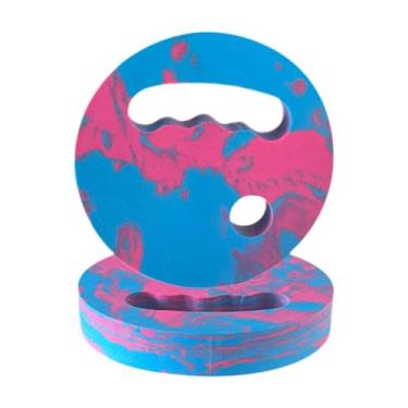 Imagem de Vaveren Discos de exercícios aquáticos Prancha de natação Equipamento aeróbico portátil compacto Resistência subaquática para adultos Crianças Iniciantes, Rosa Azul