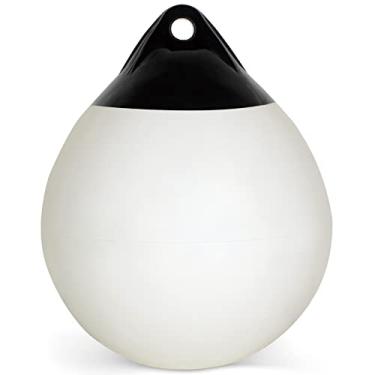 Imagem de VEITHI Bola de boia de barco, boia inflável de vinil com agulhas, boia de âncora redonda para barco/iate/doca, também pode ser usada boia de natação/bola de balanço infantil - branca 29 x 35 cm