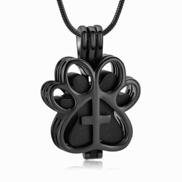 Imagem de Joias memoriais Forever in My Heart, não mais da My Side Cremation Pet Urn colar parafuso abre e trava cinzas pingente joia para gato cão