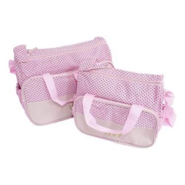Imagem de Kit Bolsa Média Maternidade Com Trocador Importway Rosa