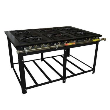 Imagem de Fogão A Gás Industrial Maxi 6 Queimadores Duplos M6 - Venâncio